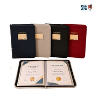 DK-888 Leather Keeper Document 40 Zippered Sheets INTER X FOLDER