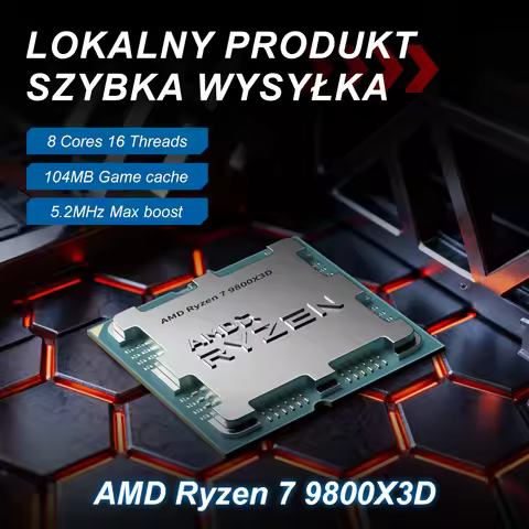 AMD Ryzen 7 9800X3D CPU Processor R7 9800X3D 8-Core 16-Thread 4.7GHz L3=96M DDR5 Socket AM5 Zen 5 No