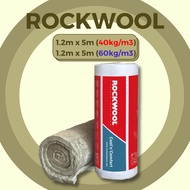ROCKWOOL Mineral Wool (1.2m x 5m [40kg/m3][60kg/m3]) Heat Insulation Noise Reduction Penebat Haba