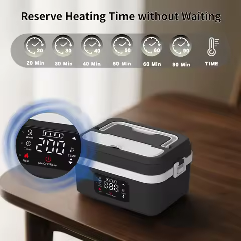 Rechargeable Waterless Electric Lunch Box Portable Heating Food Container Car Steamer Cooker Outdoor