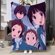 Anime H-Hyouka Throw Soft Warm Flannel Blanket, Multi-use Throw for Bed Sofa Office, Air Conditionin