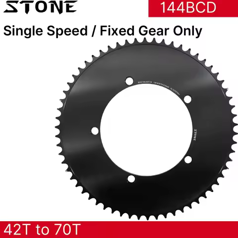 Stone 144 BCD Round Chainring for Fixie Fixed Gear Track Bike 42t to 70t 50 52 54 55 56 57 58 59 60 