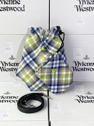 🪐Vivienne Westwood  西太后  綠色格紋子母水桶包 單肩包 斜挎包