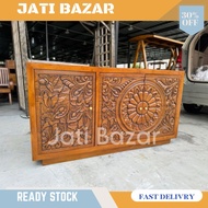 Kabinet Tv Kayu Jati Cabinet tv kayu jati 5 feet 6 Feet