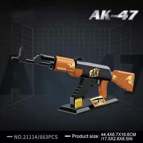Simulation Gun Building Blocks Army Weapon AK47 KAR98K Assembly DIY Bricks Creative Desktop Ornament