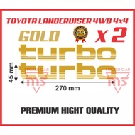 STICKERS TURBO TOYOTA LAND CRUISER VX 80 OEM PREMIUM 2PCS Car Sticker