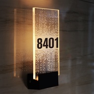 Hotel Unique Luminous House Number House Acrylic House Number Hotel LED Signage House Number Light C