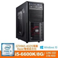 捷元 宙斯機Core i5-6600K/8GB /1TB 硬碟+120G SSd/GTX960-4GD5獨顯