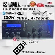 HARPMAN MP120U 120W Public Address Amplifier PA System Bluetooth Mixing Amplifier with 2Mic
