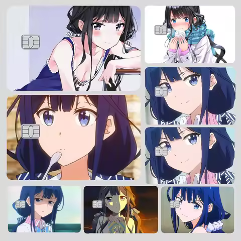 Adagaki Aki Japanese Manga Masamune Kun No Revenge Stickers 4pcs PVC Credit Card Skin StickersRemova