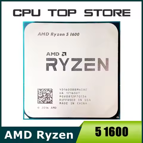 AMD Ryzen 5 1600 R5 1600 3.2 GHz Six-Core Twelve Thread 65W CPU Processor Socket AM4