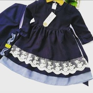 Labella baby gamis /, Labella children's gamis, navy wollycrepe/