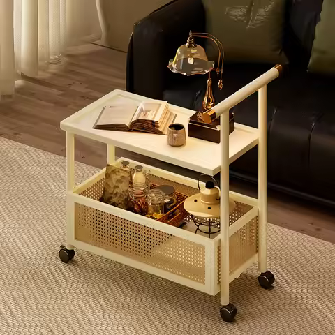 Multi layer mobile coffee table, folding coffee table, living room coffee table, sofa side table, sn
