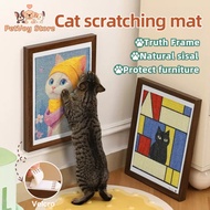 Cat Sisal Scratching Mat 3D Photo Frame Oil Painting Cat Scratching Board Wear-Resistant Cat Toy