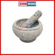 Batu Lesung Granite Stone Mortar And Pestle Kitchen/Stone Mortar Pounder/16cm