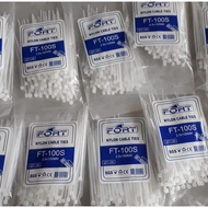 Cable Ties FT-100S / CV100 Fort 100mm x 2.5mm contents 100 CV-100M 100x2.5mm White Black/