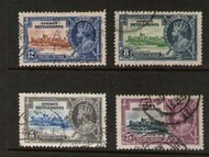 【雲品四】馬來亞Malaya S. Setts. 1935 Silver Jubilee Sc 213-16 FU 