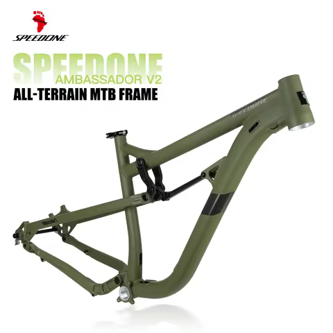 SPEEDONE AmbassadorV2 MTB Frame AM All Terrain Full Suspension Bicycle Frame Mountain Trail Soft Tai