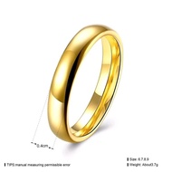 [[ cincin titanium gold emas polos elegan ssv pria wanita