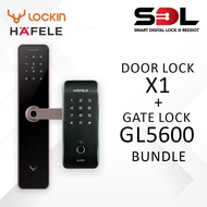 Lockin Digital Door Lock X1 + Hafele Digital Gate Lock GL5600 Bundle Set | Installation Included