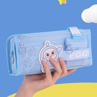 Kawaii Eggy Party 3-Layer Pencil Case | Super Dirt-Resistant Oxford Fabric Holds 80+ Pens for School