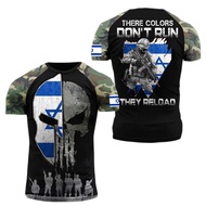 Israeli Flag Fan Army T-shirt for Men, 3D printed flag design, short sleeved, heavy boy style, quick