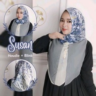 DEWISASHOP- INSTANT HIJAB SUSAN HOUDIE BLINK Softpad Ceruty Babydoll Printing Premium Adult Muslim
