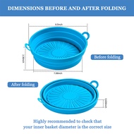 Foldable Air Fryer Silicone Liners Reusable Round Airfryer Oven Silicon Basket Instant Pot Liner