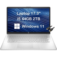 HP 17 LAPTOP 17.3 HD+ (Intel 4-Core I5-1135G7 (Beat i7-10510u), 64 GB of RAM, 2TB SSD, UHD Graphics) Domestic Laptop, Ba