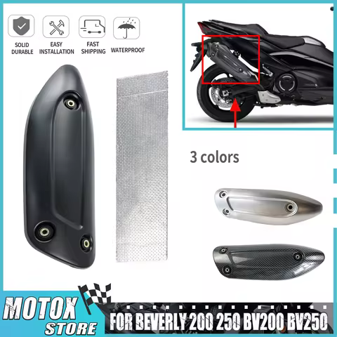 Fit For Piaggio Beverly 200 250 Motorcycle Exhaust Pipe Cover Cowl Protector Beverly200 Beverly250 B