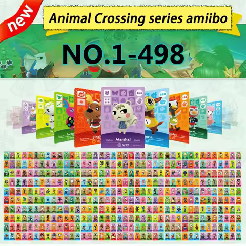 2025 Hot Game Animals Crossing New Horizons Amiibo Card Ankha Marshal Maple NS Switch 3DS Game Set M