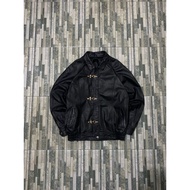 Vintage Leather jacket with Fire man Claps