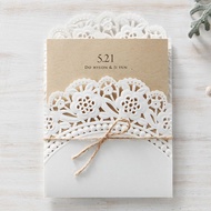 Thin Paper Doily Cover Invitation 4r size (4x6 inches)