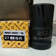 1 inch x 27 mm CR-V TJAP MATA Deep impact socket 1" x 27 mm Dr 6 Pt