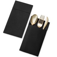 50PCS Disposable Dinner Napkins with Built-in Flatware PocketPrefolded Cloth Like Paper Napkins for