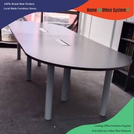 12 Feet Oval Shape Meeting Table Conference Table (W 3600 X D 1200 X 750 mm) - Home & Office System 