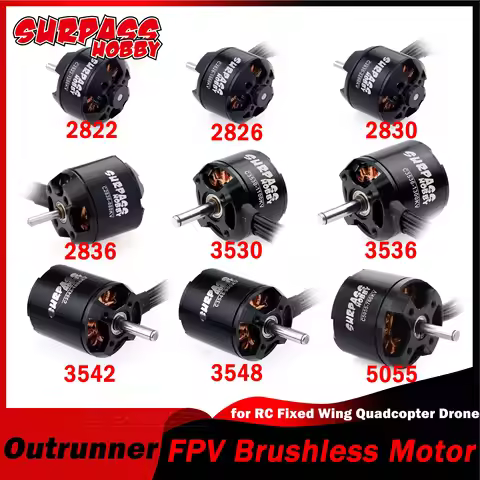 SURPASS HOBBY 2822 2826 2830 2836 3530 3536 3542 3548 5055 FPV Brushless Motor for RC 3D Fixed Wing 