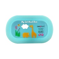 Lexngo 兒童矽膠餐盒 小 19*11.5*5.8cm 摺疊高 3cm  藍色  1個