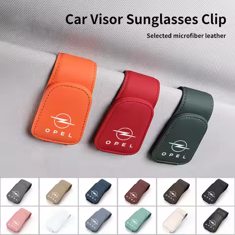 Car Visor Glasses Holder Leather Metal Sunglasses Organiser For Opel Astra Insignia Corsa Zafira Mer
