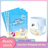 Aoke Baby Disposable Swim Pants  Side Leak Prevention Absorbent Expansion Resistant for Swimming Poo