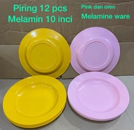 Piring Melamin 10 inch 12 pcs 1 lusin Piring makan melamin BATAM