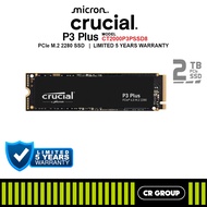 Crucial P3 Plus 3D NAND NVMe M.2 2280 SSD - 500GB/1TB/2TB/4TB (5Yrs Crucial Warranty)