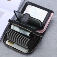 dompet perempuan dompet perempuan kecil Short Organ Card Holder Women's Driver's License Leather Cas