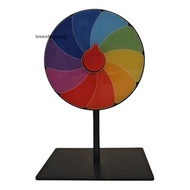 loveshopping 1 Set Color Roulette Wheel Tabletop Prize Wheel Dry Erase Spin Wheel Spinner Game Heavy