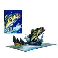 3d fish card, H41
