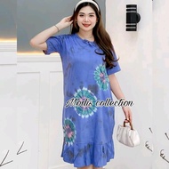 Daster Kaos Pelangi Wanita Baju Tidur Santai Bahan Super Kaos Rayon Tebal Model Kasual Motif Salur G