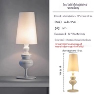 โคมไฟตั้งโต๊ะ LED สไตล์นอร์ดิกสุดหรู โคมไฟตั้งโต๊ะทรงกระบอก โคมไฟตกแต่งด้านข้าง โคมไฟตั้งโต๊ะทันสมัย