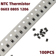 100PCS 0603/0805 Chip NTC Thermal Resistor 10K/47K/100K B Value 34/3950 Accuracy 1%/5%