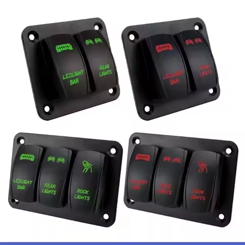 L41A Weatherproof Efficient 2 Gang/3 Gang Rockers Switch Panel Toggle Switch 12V 24V