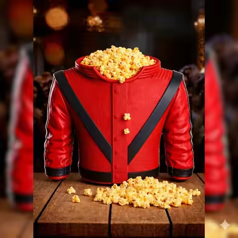 3D Printing Michael Jackson Popcorn Bucket Creative Red Jacket,Movie Theater Collectible Souvenir Gi